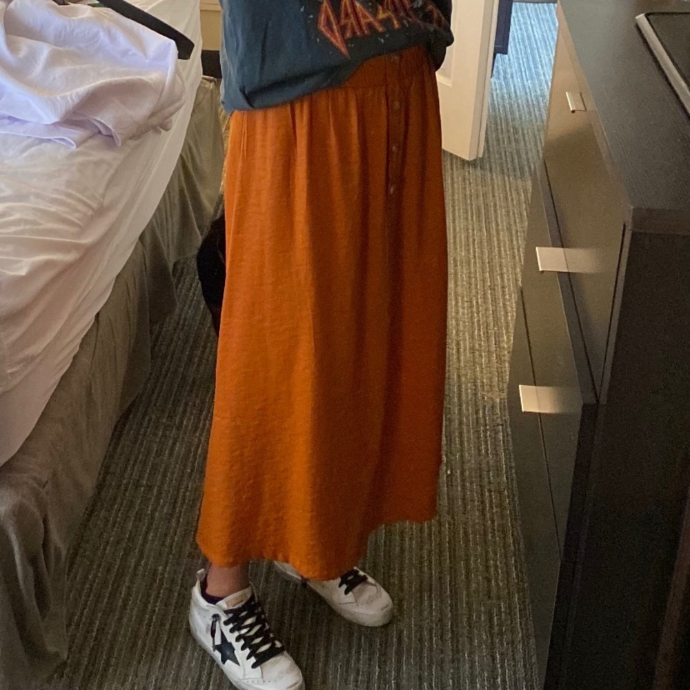 Golden maxi skirt